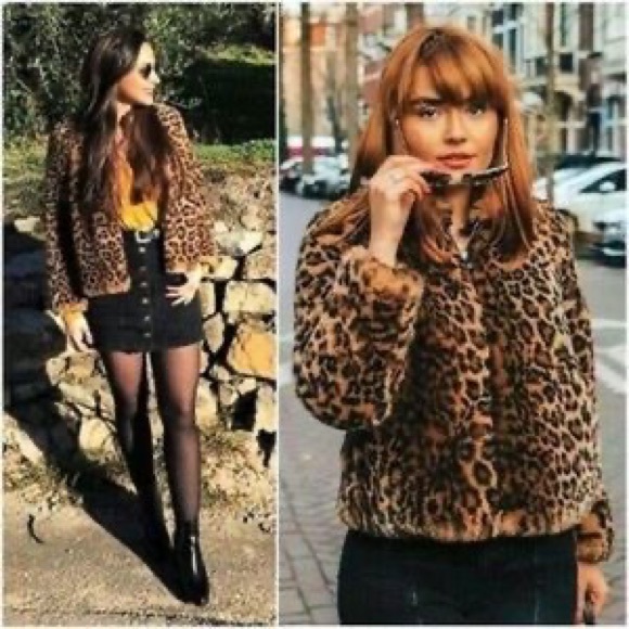 Zara Jackets & Blazers - Zara | Trendy Leopard Fur Jacket